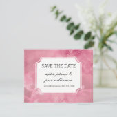 Fleurs de dentelle rose save the date (Debout devant)