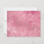 Fleurs de dentelle rose save the date (Dos)