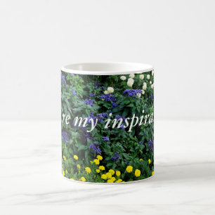 Fleurs de devis Inspirationnelles Photo Mug classi