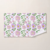 Fleurs de eucalyptus verdure élégante blanche viol (Serviette à main)