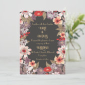 Fleurs de fantaisie - Invitation de mariage (Debout devant)
