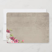 Fleurs de fer à cheval Faire-part de mariage rusti (Dos)