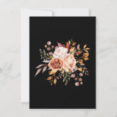 Fleurs de feuillage d'automne Carte de remerciemen (Dos)