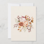 Fleurs de feuillage d'automne Carte de remerciemen (Dos)