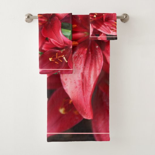Fleurs de feuillage rouge rose floral vert jaune (En situation)