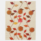 Fleurs De Feuilles Fleurs De Beige Chic Couverture (Devant)