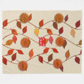 Fleurs De Feuilles Fleurs De Beige Chic Couverture (Devant (Horizontal))