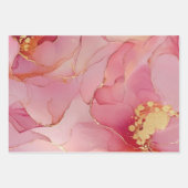 Fleurs de feuilles florales dorées rose blush Show (Devant 3)