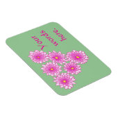 Fleurs de Filles Roses Chrysanthèmes Magnets (Côté Droit)