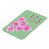 Fleurs de Filles Roses Chrysanthèmes Magnets (Côté Gauche)