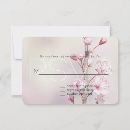 Fleurs de fleurs de cerisier RSVP (Devant)