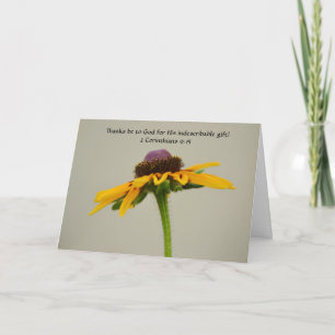 Fleurs de foi Fleur sauvage Carte de remerciements