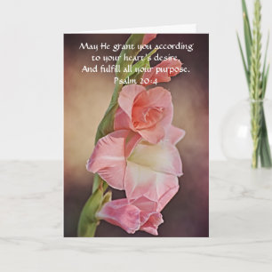 Fleurs de Foi Gladiolus Carte d'anniversaire
