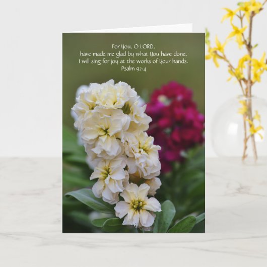 Fleurs de foi Jolies Fleurs Carte d'Écriture (Fleur jaune)