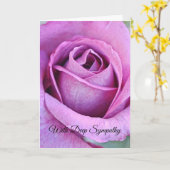 Fleurs de foi Rose violet carte de sympathie (Fleur jaune)