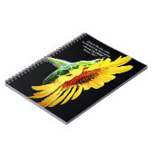 Fleurs de foi tournesol Carnet de prière brillant (Côté gauche)