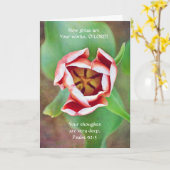 Fleurs de foi Tulip Psaume Carte de note (Fleur jaune)