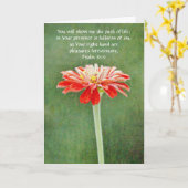 Fleurs de foi Zinnia carte d'encouragement (Fleur jaune)