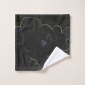 fleurs de freesia contour (Gant de toilette)
