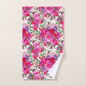 Fleurs de Fuchsia à l'aquarelle (Serviette à main)