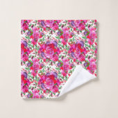 Fleurs de Fuchsia à l'aquarelle (Gant de toilette)