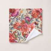 Fleurs de Fuchsia à l'aquarelle vintage (Gant de toilette)