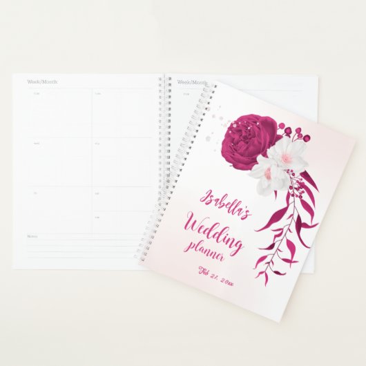 fleurs de fuchsia mariage botanique (Devant avec enveloppe)