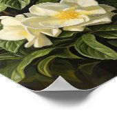 Fleurs de Gardenia Jaune Art Imprimer Poster (Coin)