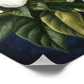 Fleurs de Gardenia Jaune Art Imprimer Poster (Coin)