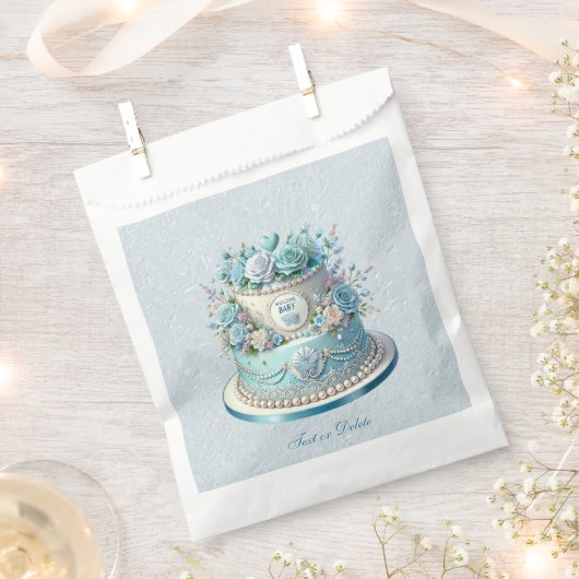 Fleurs de gâteaux bleus Favoriser les sacs (Coupé)