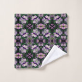 Fleurs de géranium violet Multipliées Abstraites (Gant de toilette)