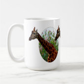 Fleurs De Girafe Et D'Hibiscus, Mug De Café (Gauche)