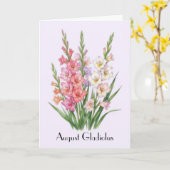 Fleurs de Glaïeul d'Août Carte de Vœux (Fleur jaune)