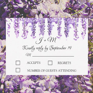 Fleurs de glycine violette Élégant RSVP