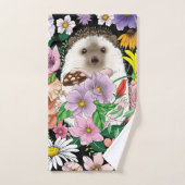 Fleurs de hérisson mignonnes (Serviette à main)
