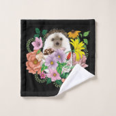 Fleurs de hérisson mignonnes (Gant de toilette)