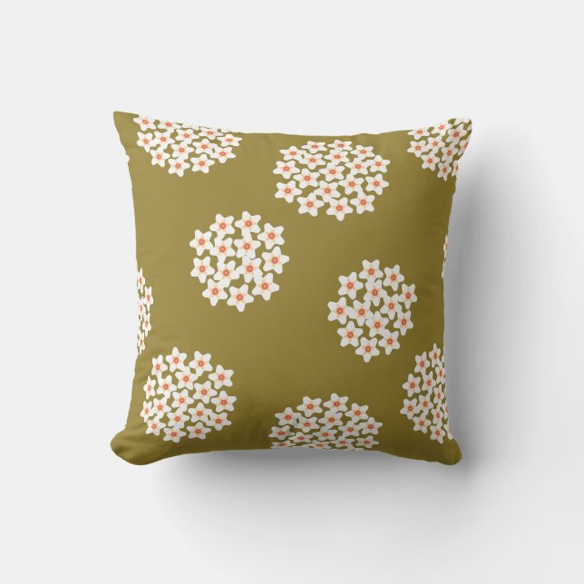 Fleurs de Hoya Jeter Oreiller (Recto)