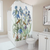 Fleurs de Hummingbirds rideau de douche du jardin (En situation)