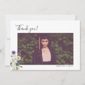 Fleurs de jardin colorées Graduation Merci photo (Devant)