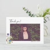 Fleurs de jardin colorées Graduation Merci photo (Debout devant)