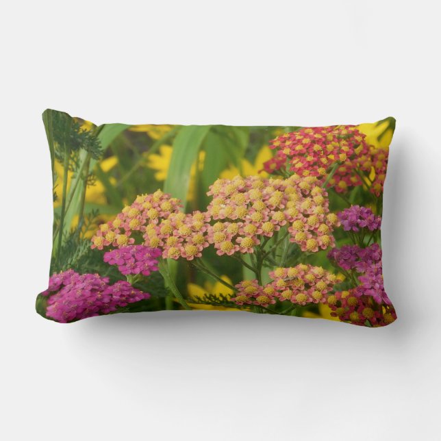 Fleurs de Jardin colorées Lumbar Coussin (Recto)