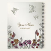 Fleurs de Jardin colorées Papillons Nature Rustiqu (Dos)