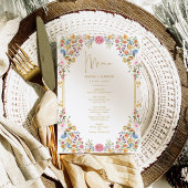 Fleurs de jardin colorées Printemps Mariage Carte