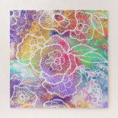 Fleurs de jardin colorées Puzzle d'art (Horizontal)