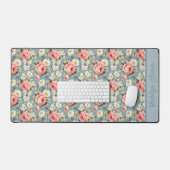 Fleurs de jardin de campagne Monogramme bleu Nom (Clavier et souris)