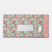 Fleurs de jardin de campagne Monogramme nom rose (Clavier et souris)