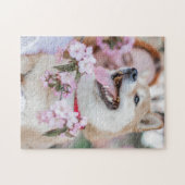 Fleurs de jardin de chien Puzzle (Horizontal)