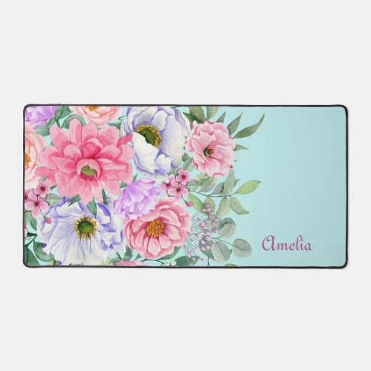 Fleurs de jardin d'été et nom (Recto)