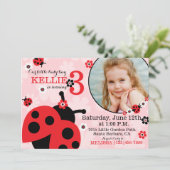 Fleurs de jardin et Bugs dame Invitation d'anniver (Debout devant)