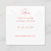 Fleurs de jardin et Carte de visite à trois cadres (Dos)